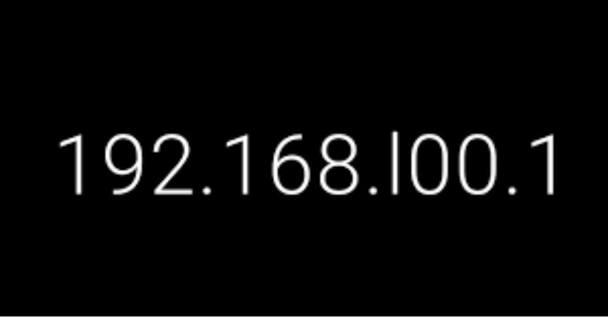 What Is 192.168.l00.1